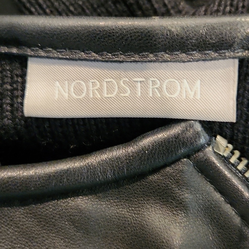 Nordstrom Lamb Leather Front Zip Jacket - Picture 4 of 6
